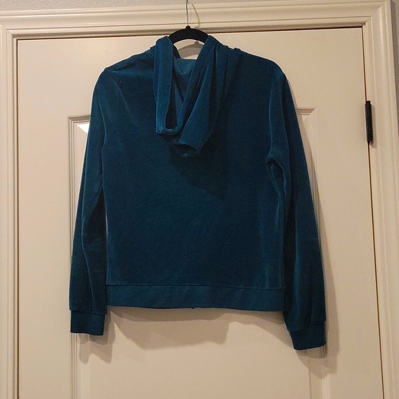Adorable Womens M Velvet Zip Up Sweater - Picture 3 of 3